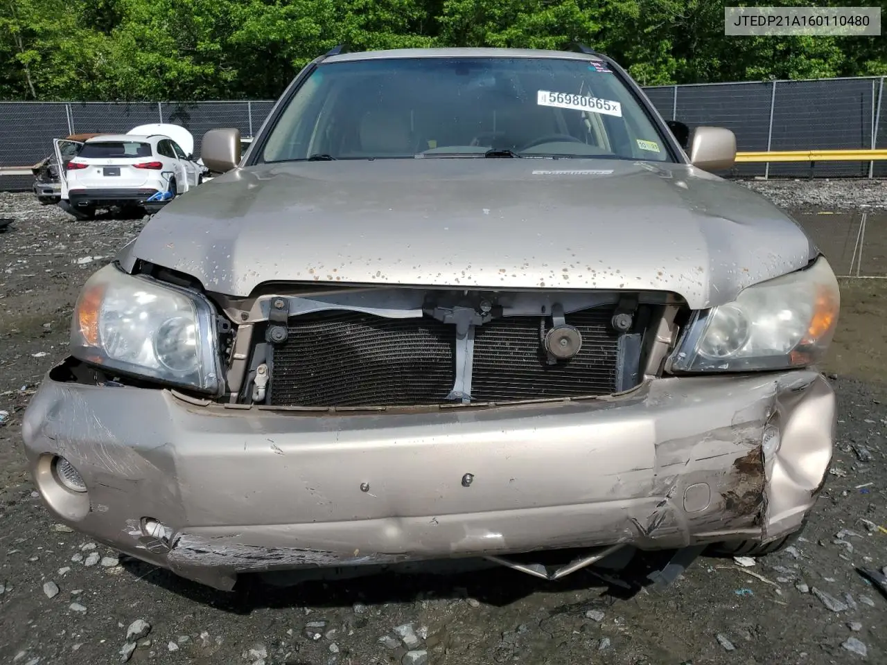 2006 Toyota Highlander Limited VIN: JTEDP21A160110480 Lot: 56980665
