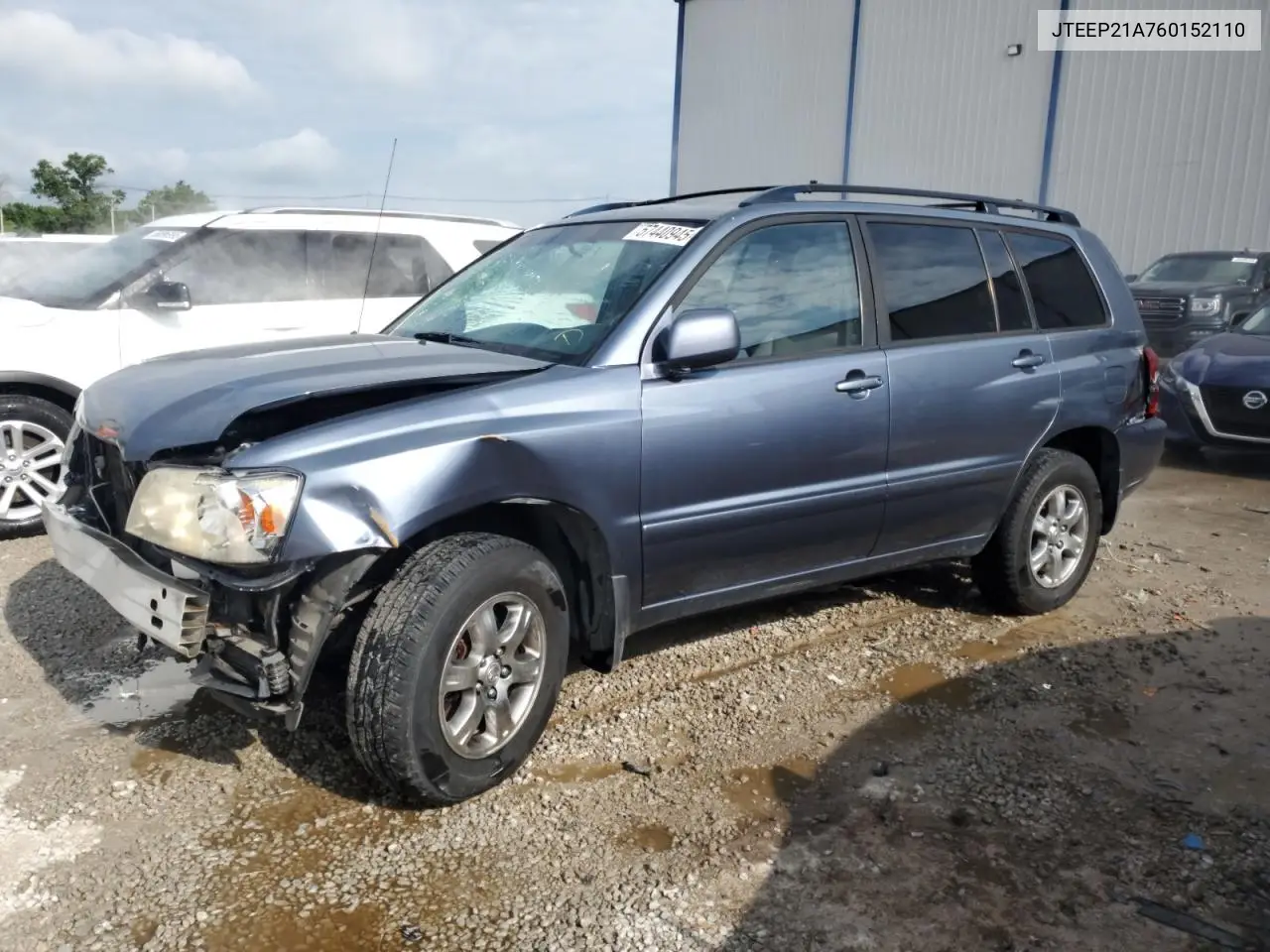 2006 Toyota Highlander Limited VIN: JTEEP21A760152110 Lot: 57440945