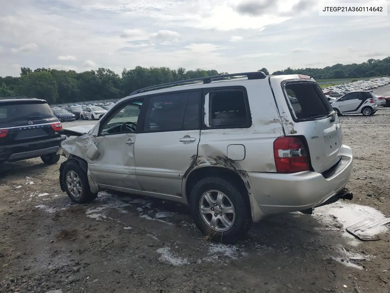 2006 Toyota Highlander Limited VIN: JTEGP21A360114642 Lot: 60711785