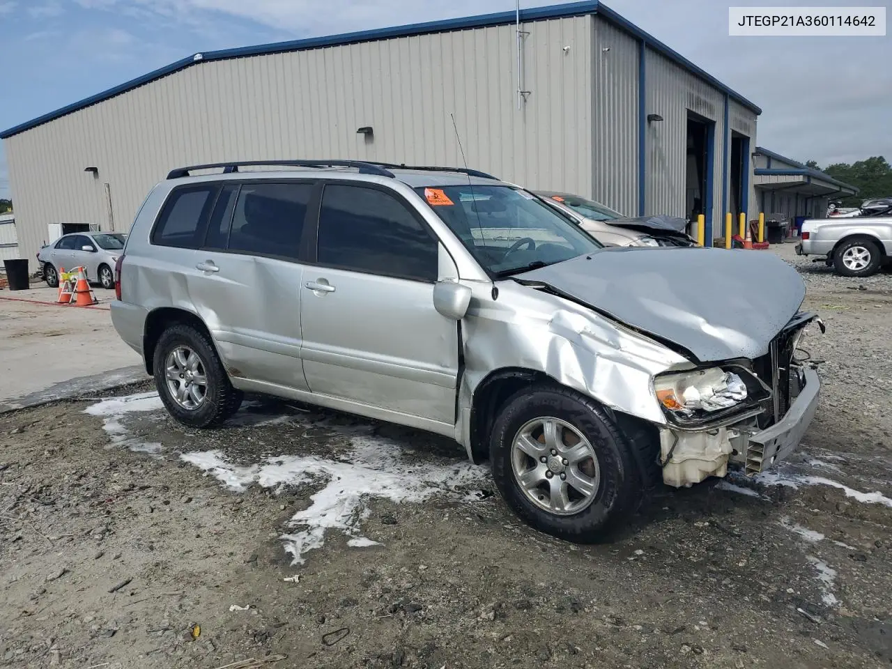 2006 Toyota Highlander Limited VIN: JTEGP21A360114642 Lot: 60711785