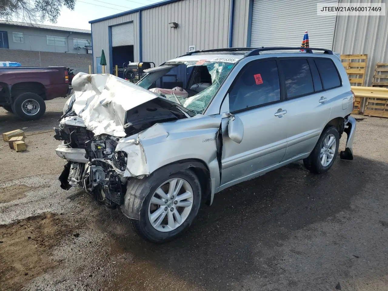 2006 Toyota Highlander Hybrid VIN: JTEEW21A960017469 Lot: 62015355
