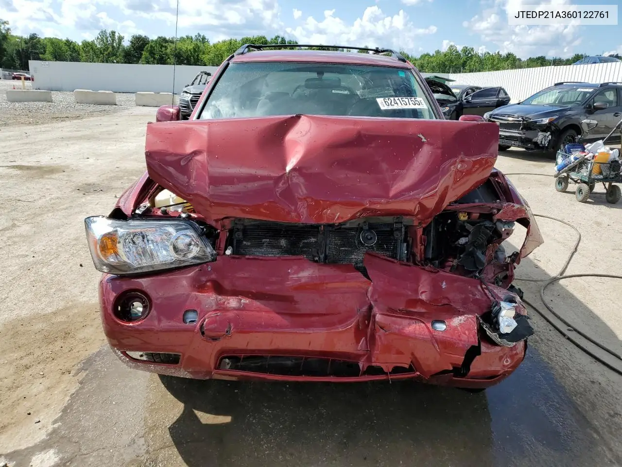 2006 Toyota Highlander Limited VIN: JTEDP21A360122761 Lot: 62415755