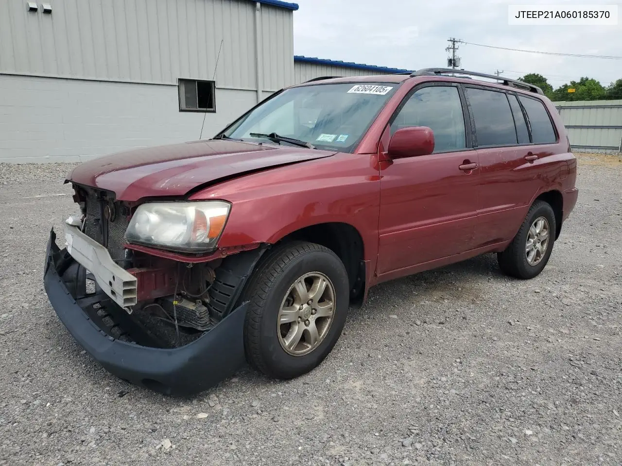 2006 Toyota Highlander Limited VIN: JTEEP21A060185370 Lot: 62604105