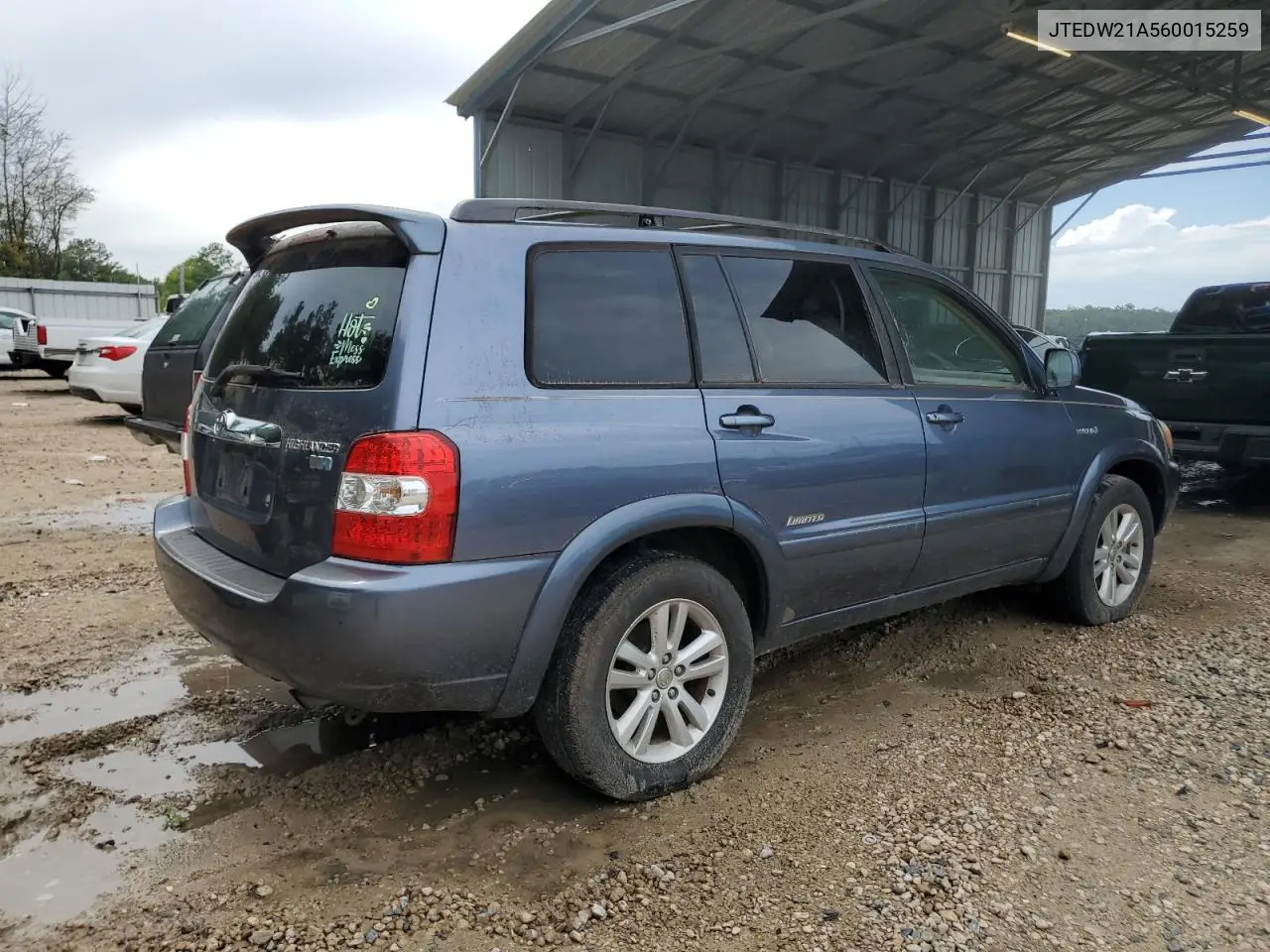 2006 Toyota Highlander Hybrid VIN: JTEDW21A560015259 Lot: 62756265