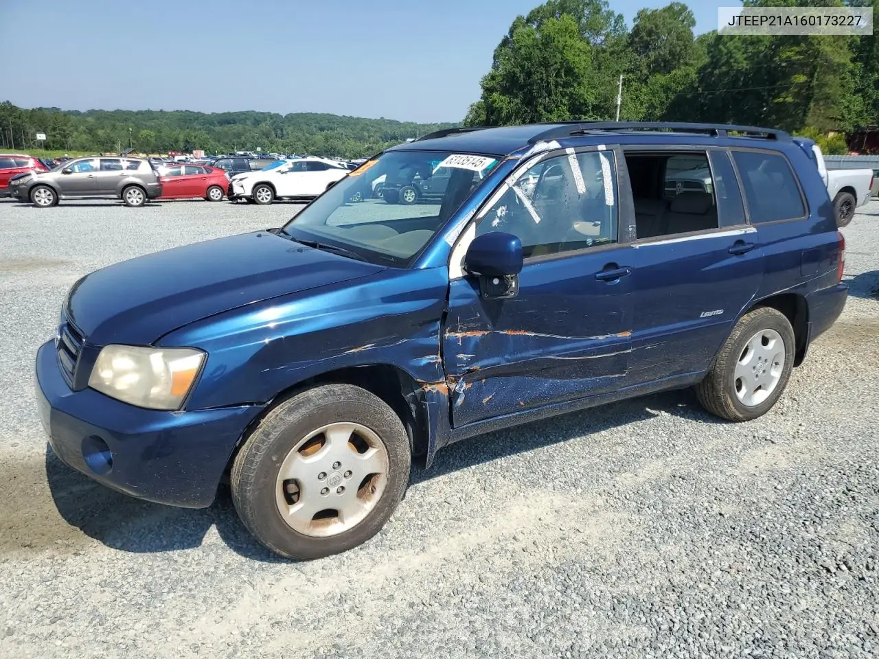 2006 Toyota Highlander Limited VIN: JTEEP21A160173227 Lot: 63135145