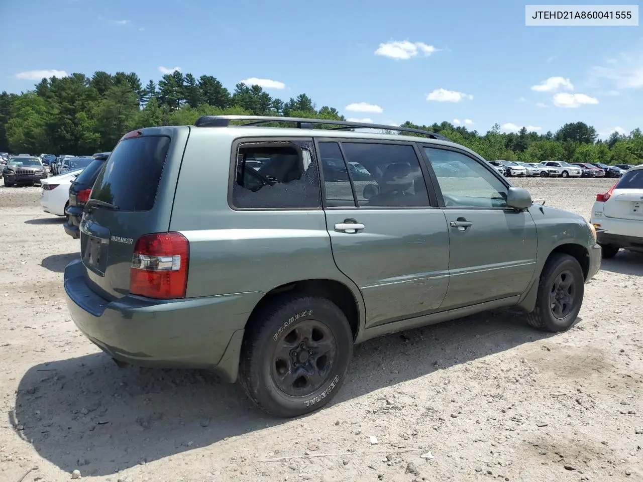 2006 Toyota Highlander VIN: JTEHD21A860041555 Lot: 63231365