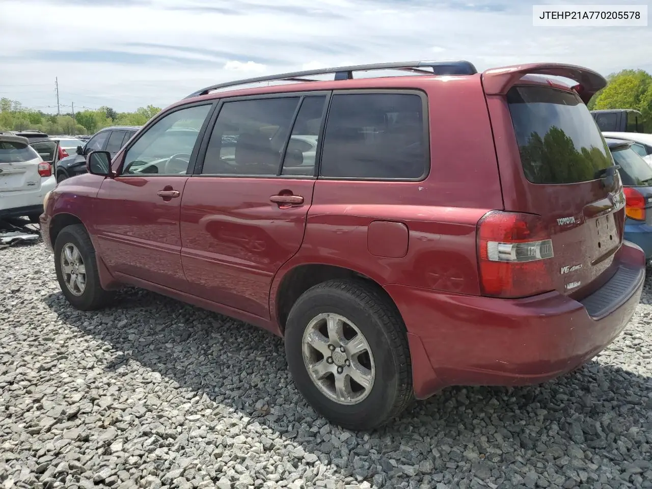 2007 Toyota Highlander Sport VIN: JTEHP21A770205578 Lot: 57200395