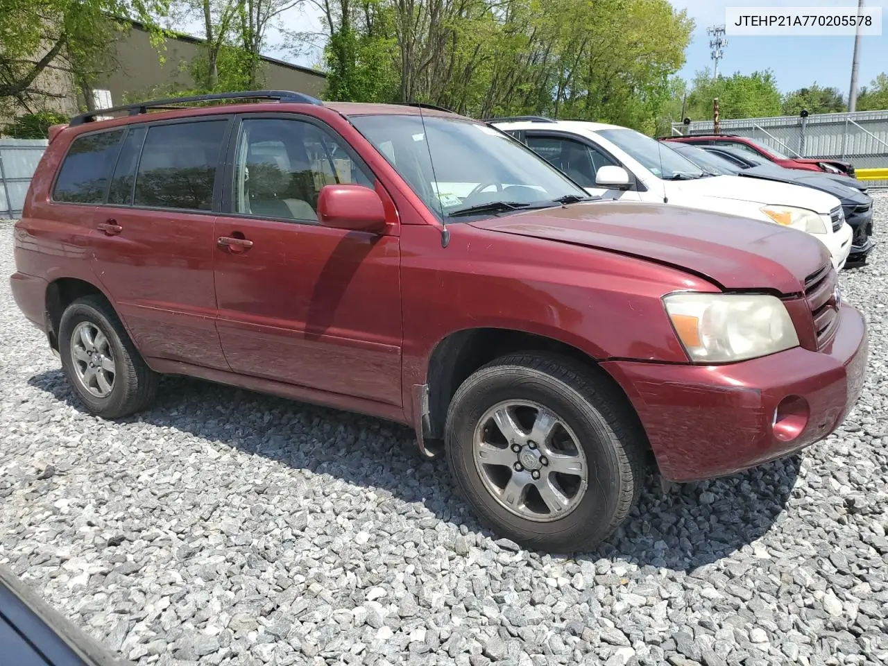 2007 Toyota Highlander Sport VIN: JTEHP21A770205578 Lot: 57200395