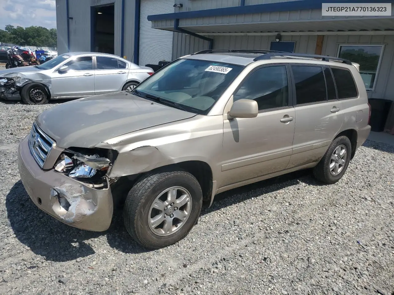 2007 Toyota Highlander Sport VIN: JTEGP21A770136323 Lot: 62490365