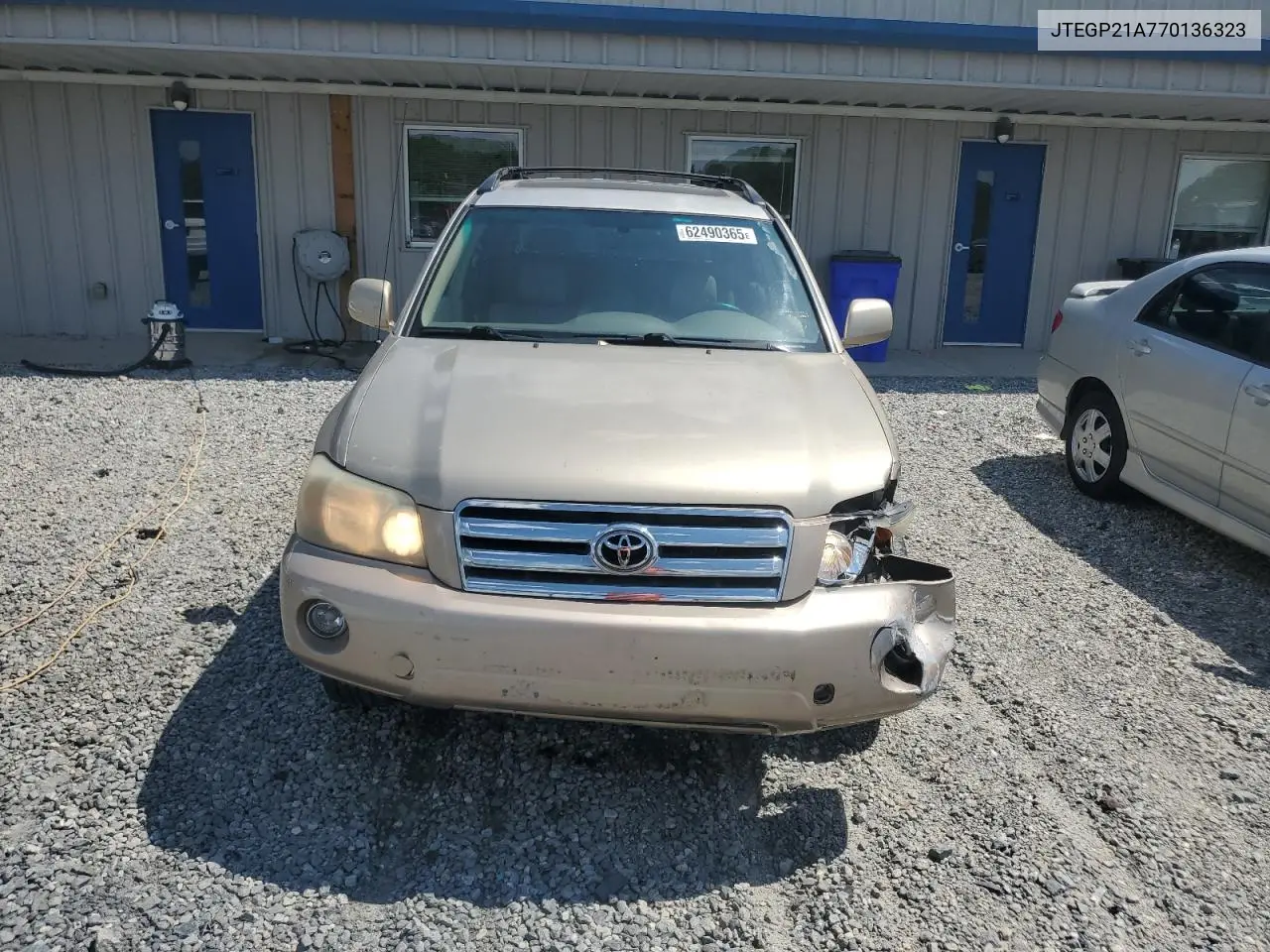 2007 Toyota Highlander Sport VIN: JTEGP21A770136323 Lot: 62490365