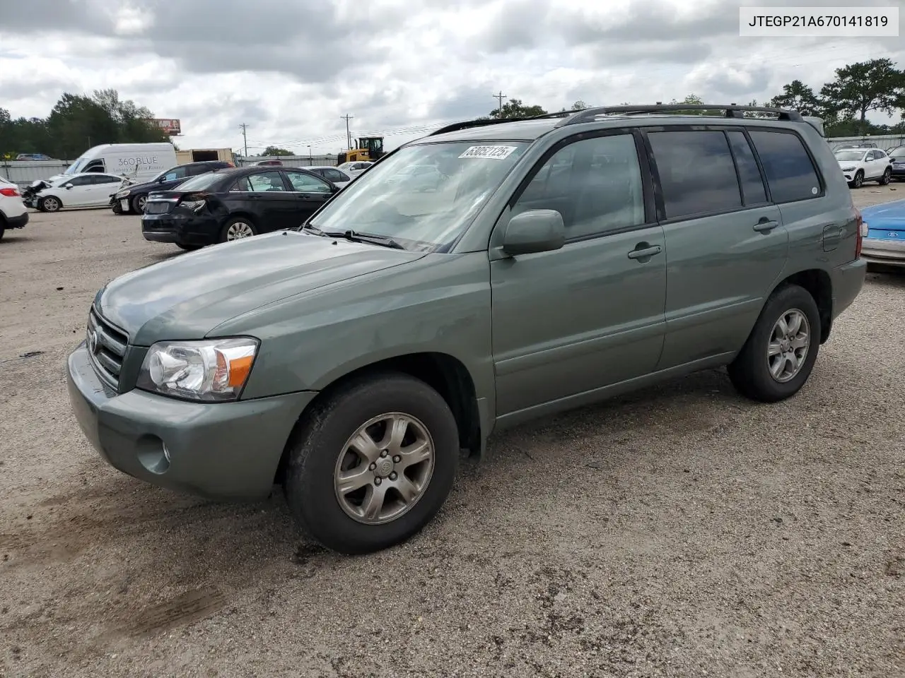2007 Toyota Highlander Sport VIN: JTEGP21A670141819 Lot: 63052125