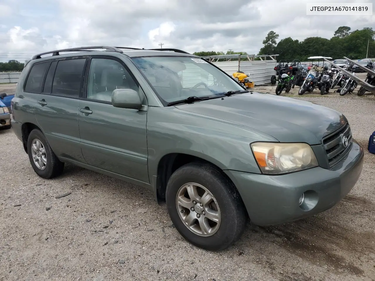 2007 Toyota Highlander Sport VIN: JTEGP21A670141819 Lot: 63052125