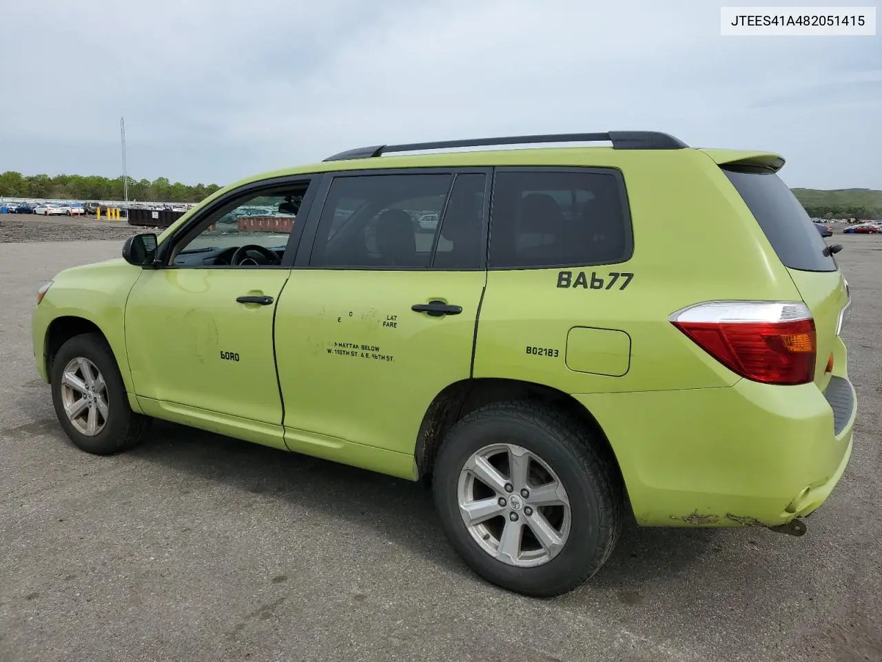 2008 Toyota Highlander VIN: JTEES41A482051415 Lot: 56357305