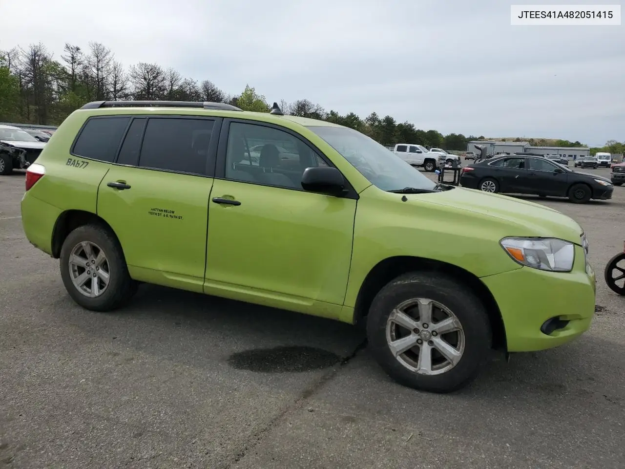 2008 Toyota Highlander VIN: JTEES41A482051415 Lot: 56357305
