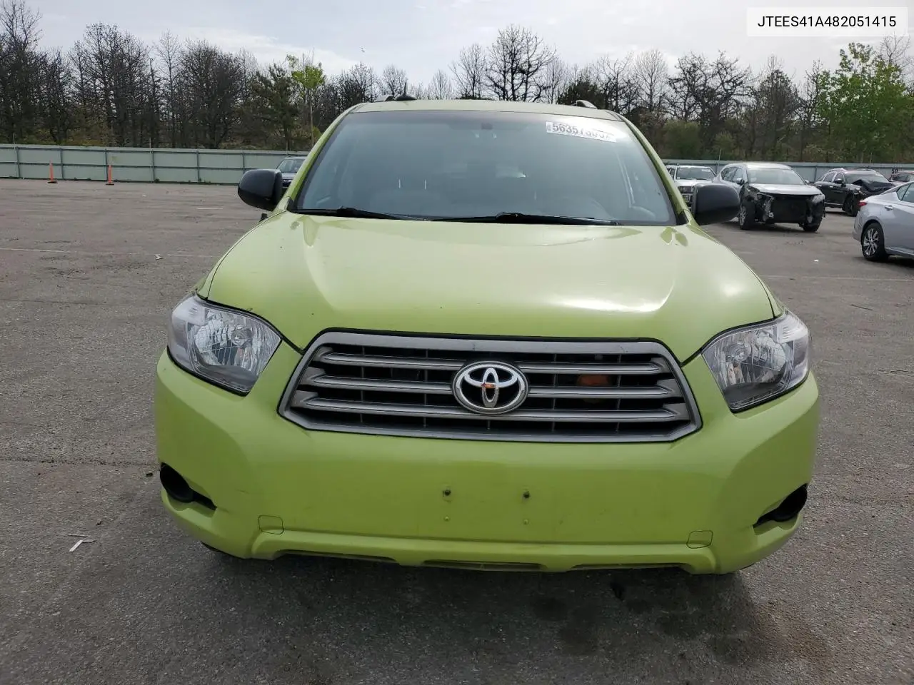 2008 Toyota Highlander VIN: JTEES41A482051415 Lot: 56357305