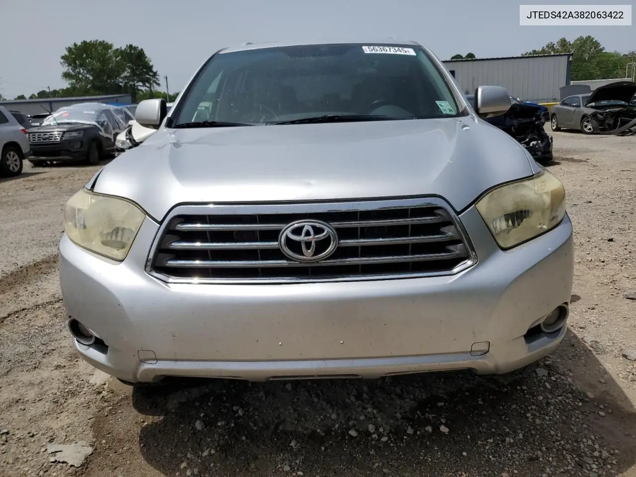 2008 Toyota Highlander Limited VIN: JTEDS42A382063422 Lot: 56367345