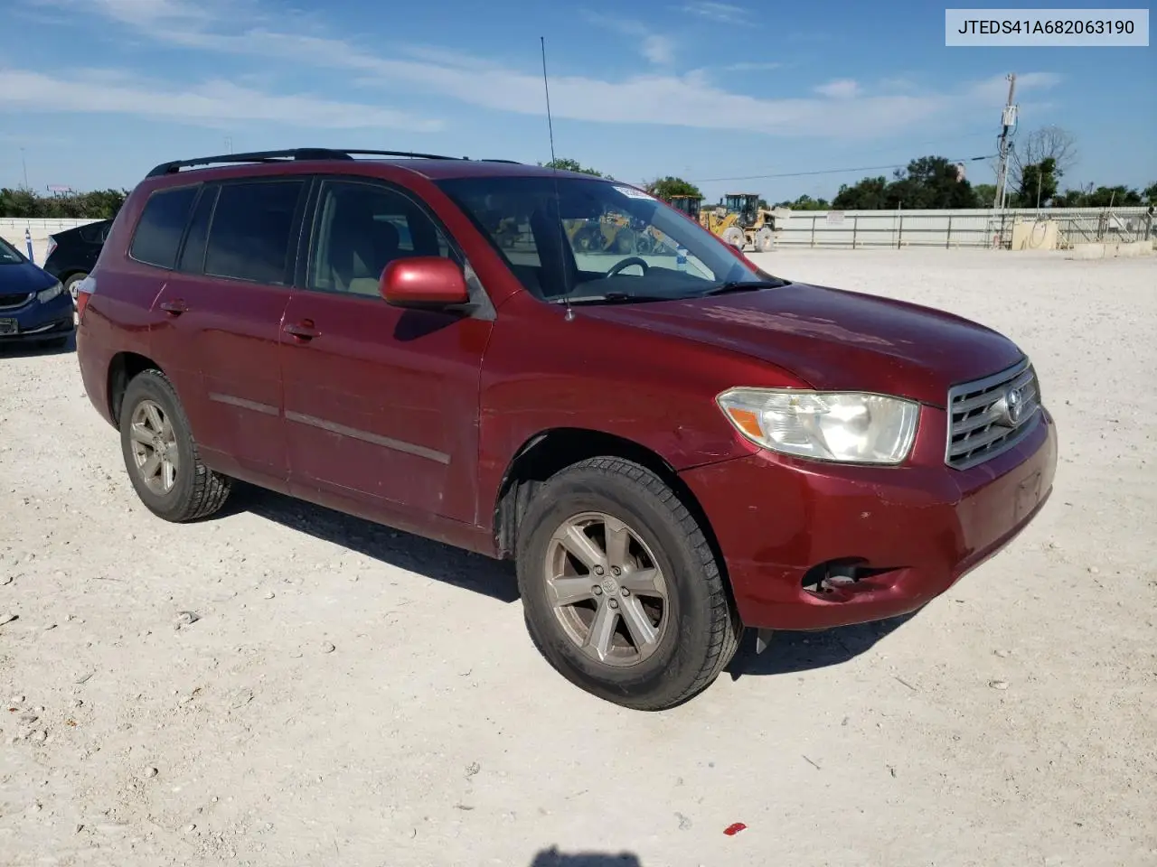 2008 Toyota Highlander VIN: JTEDS41A682063190 Lot: 56538975