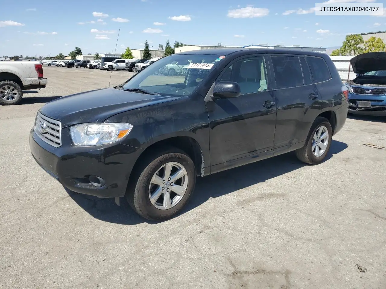 2008 Toyota Highlander VIN: JTEDS41AX82040477 Lot: 57171445
