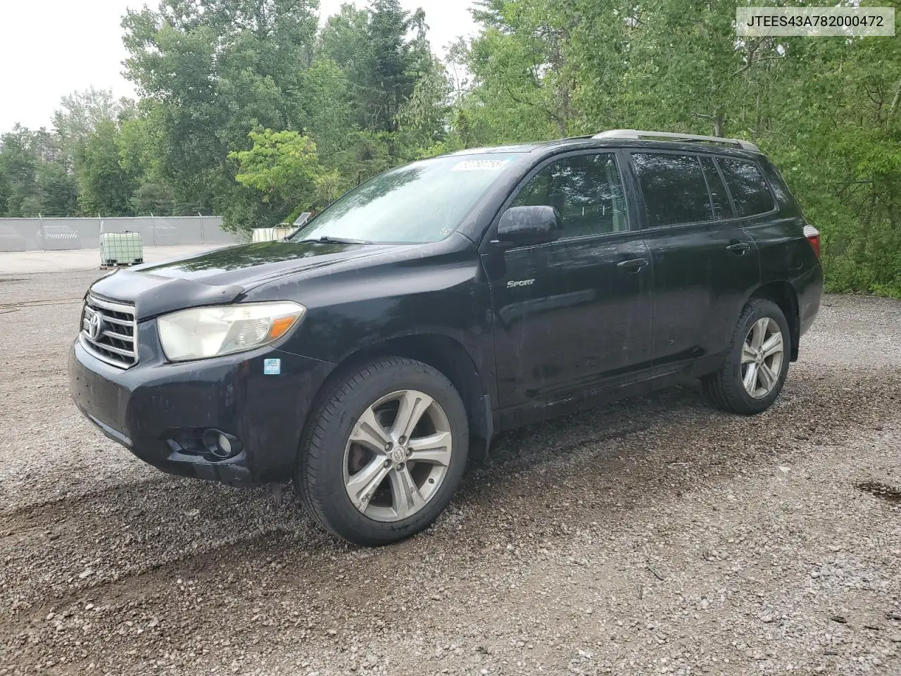 2008 Toyota Highlander Sport VIN: JTEES43A782000472 Lot: 62280755