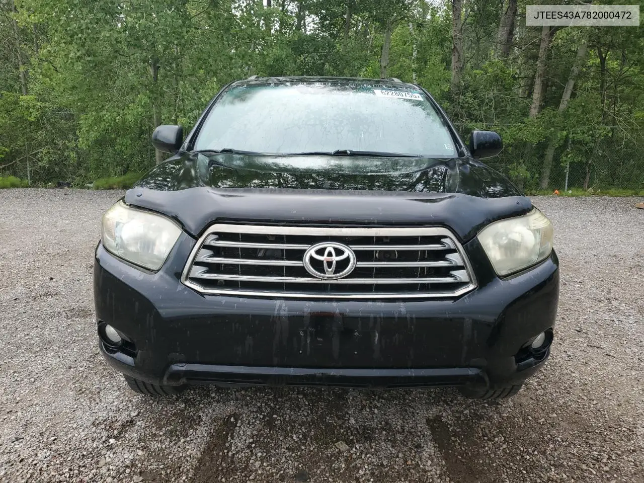 2008 Toyota Highlander Sport VIN: JTEES43A782000472 Lot: 62280755