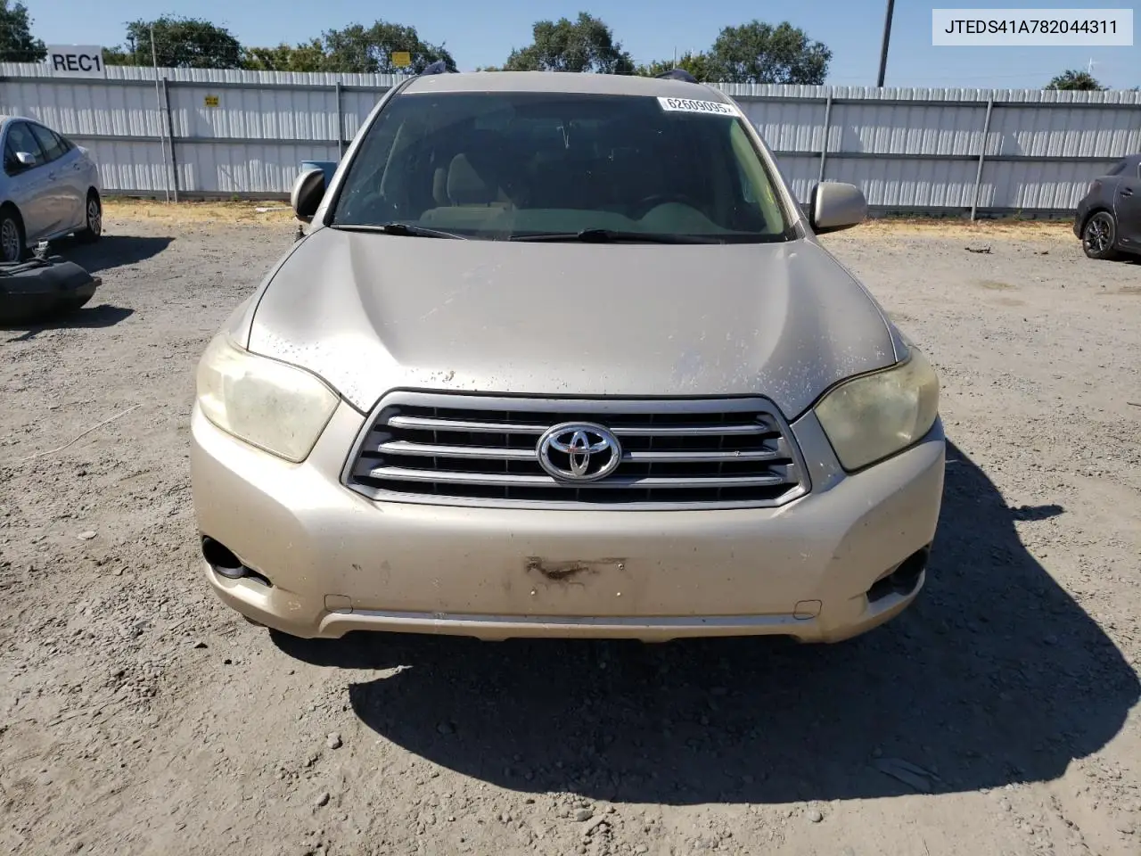 2008 Toyota Highlander VIN: JTEDS41A782044311 Lot: 62609095