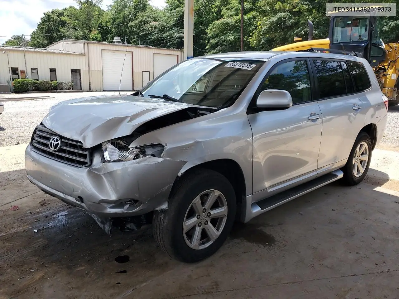 2008 Toyota Highlander VIN: JTEDS41A382019373 Lot: 63218535