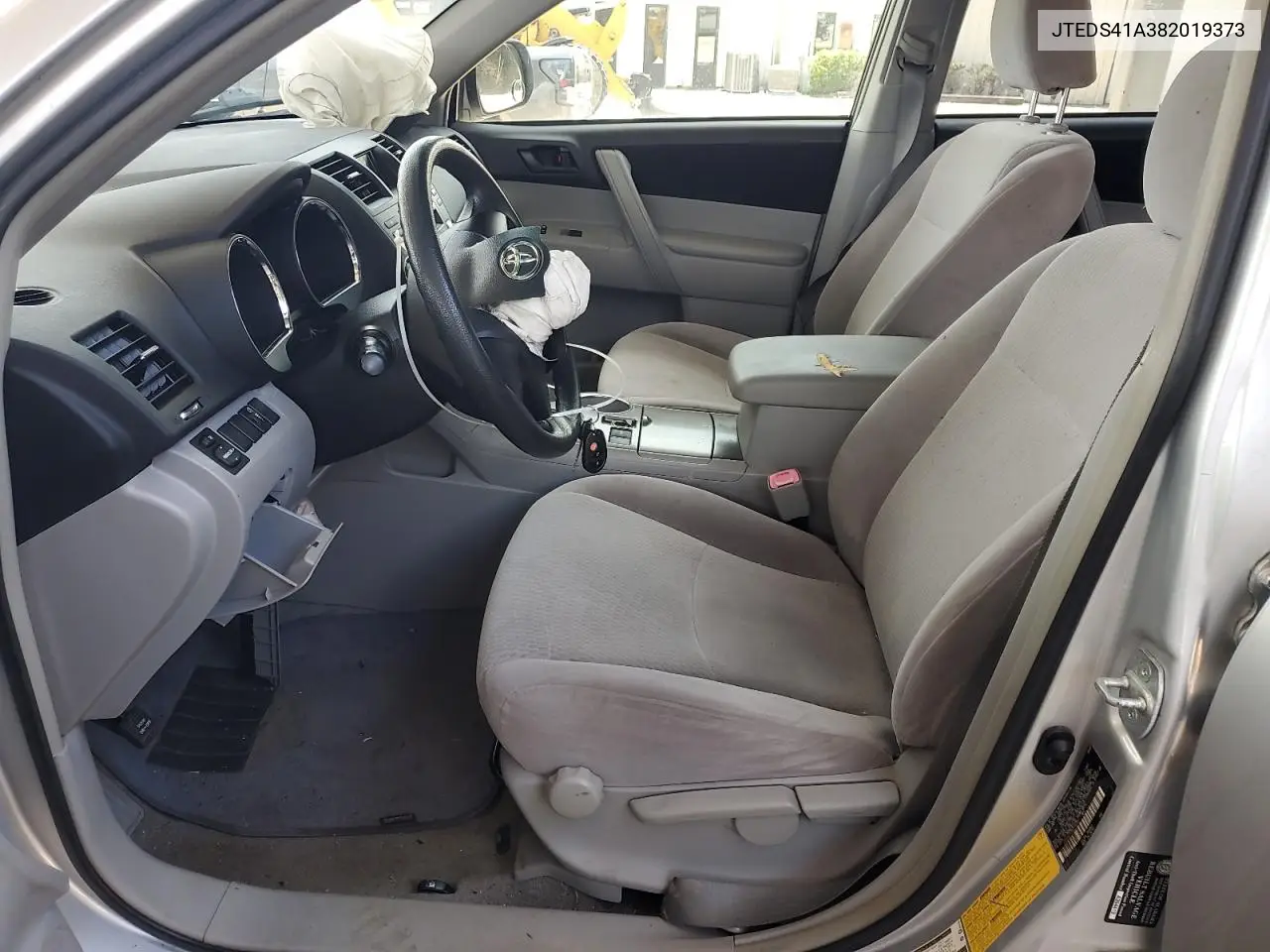 2008 Toyota Highlander VIN: JTEDS41A382019373 Lot: 63218535