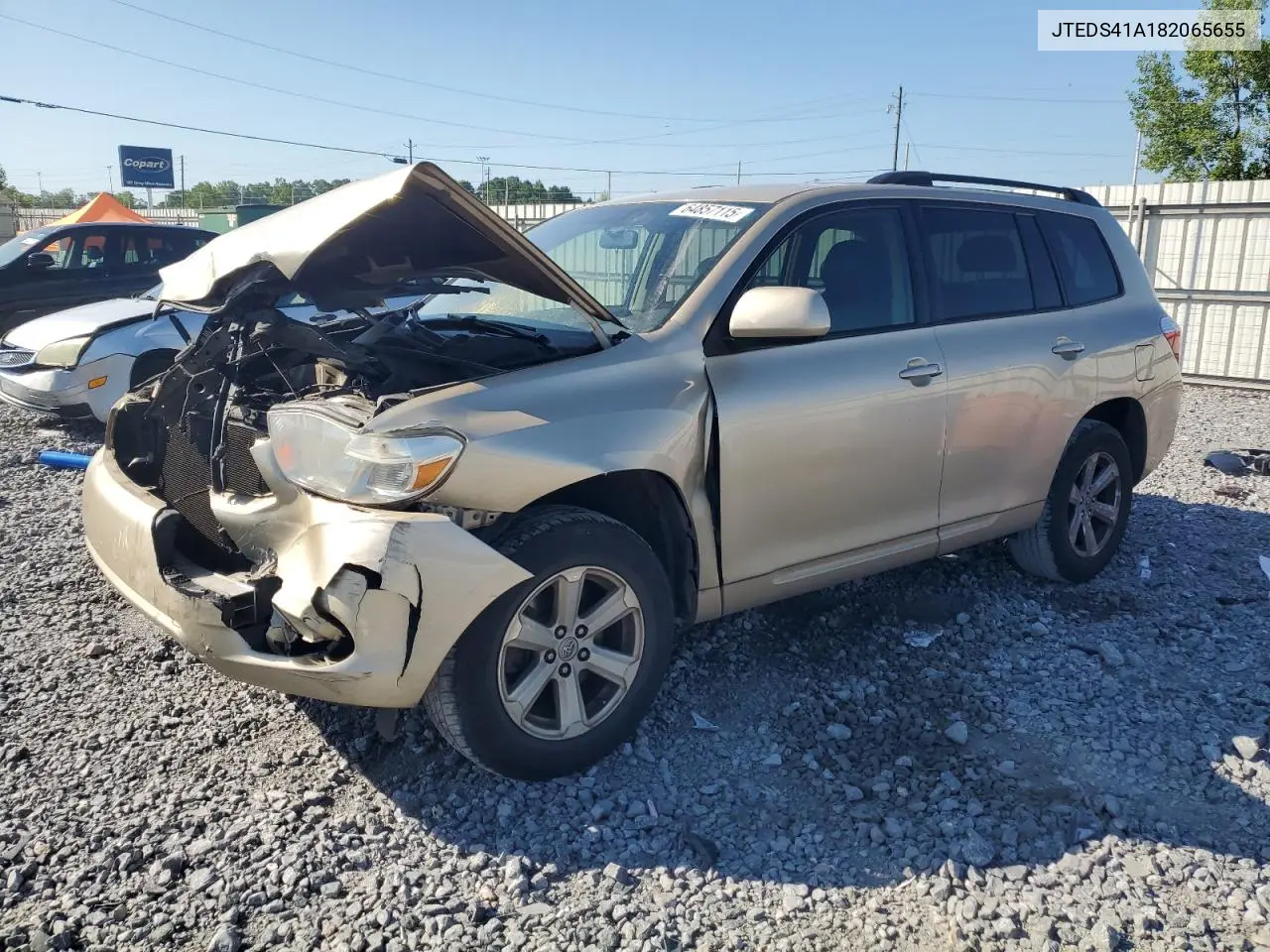 2008 Toyota Highlander VIN: JTEDS41A182065655 Lot: 64857115