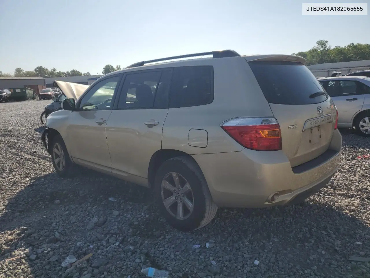 2008 Toyota Highlander VIN: JTEDS41A182065655 Lot: 64857115