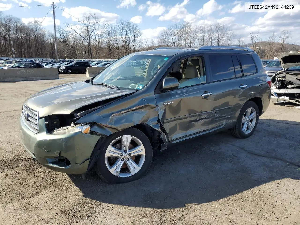 2009 Toyota Highlander Limited VIN: JTEES42A492144239 Lot: 50306385
