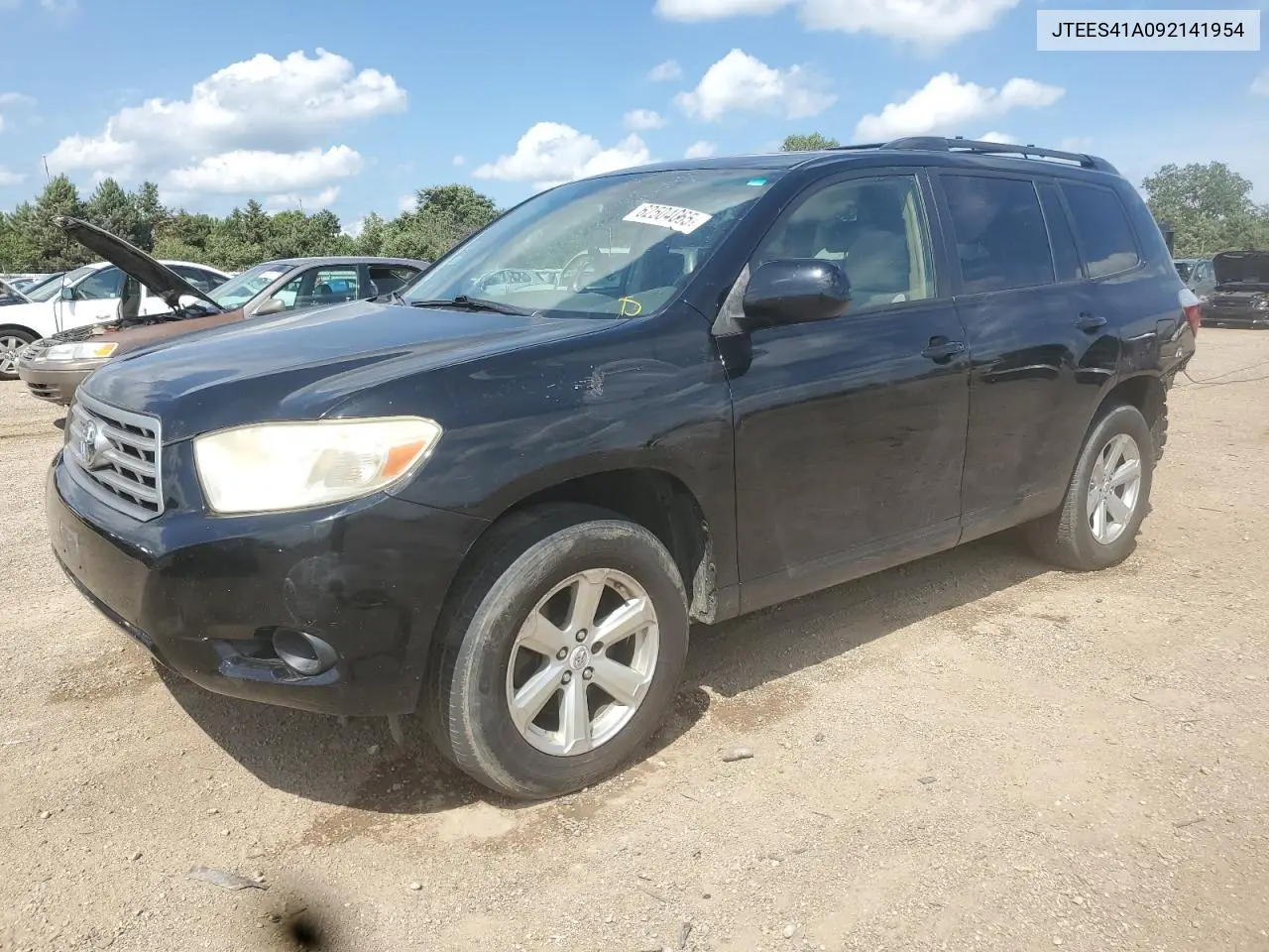 2009 Toyota Highlander VIN: JTEES41A092141954 Lot: 62504065
