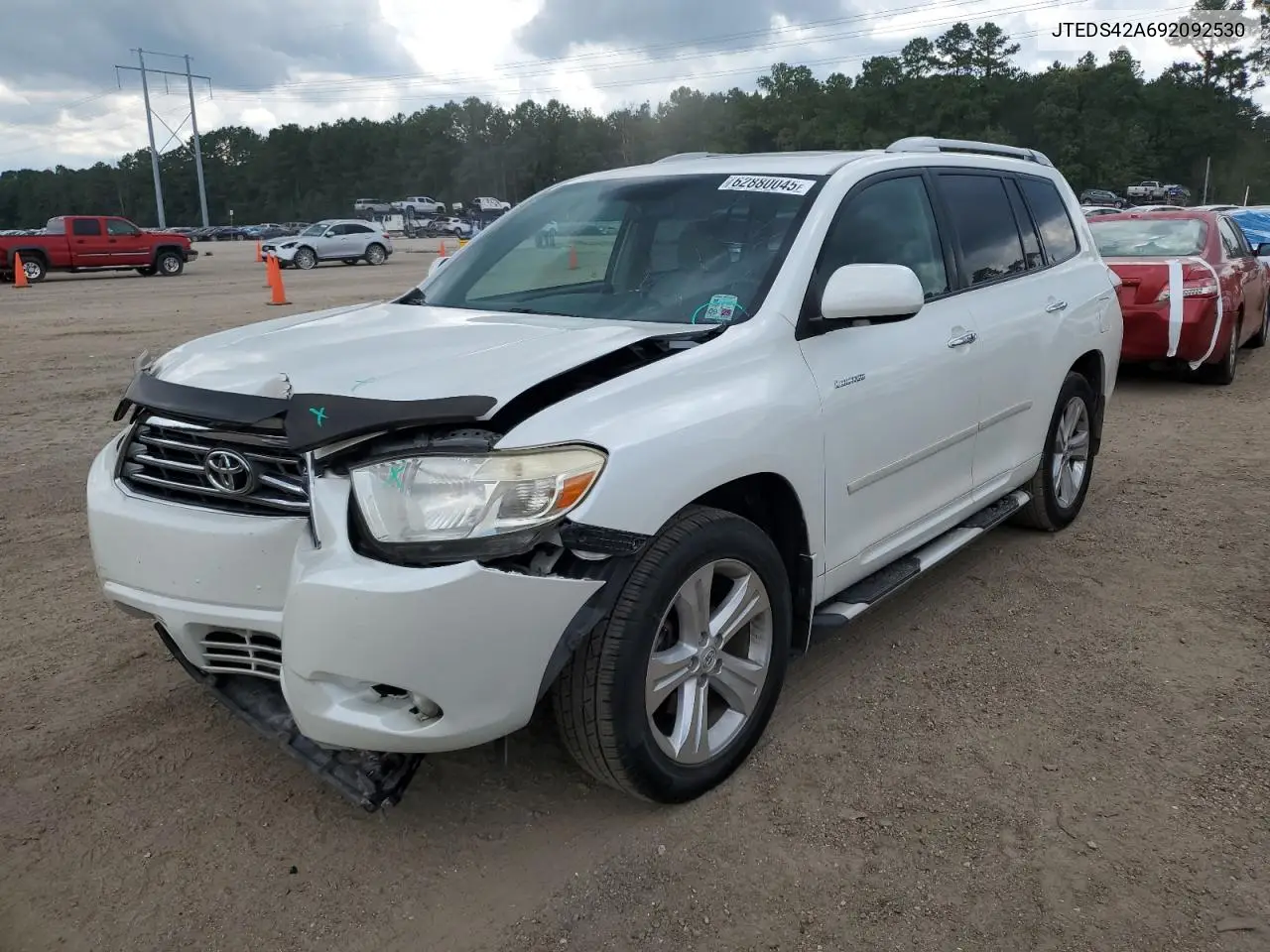 2009 Toyota Highlander Limited VIN: JTEDS42A692092530 Lot: 62880045