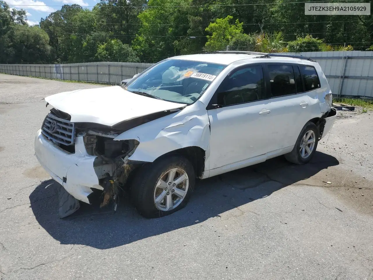 2010 Toyota Highlander VIN: JTEZK3EH9A2105929 Lot: 56819115