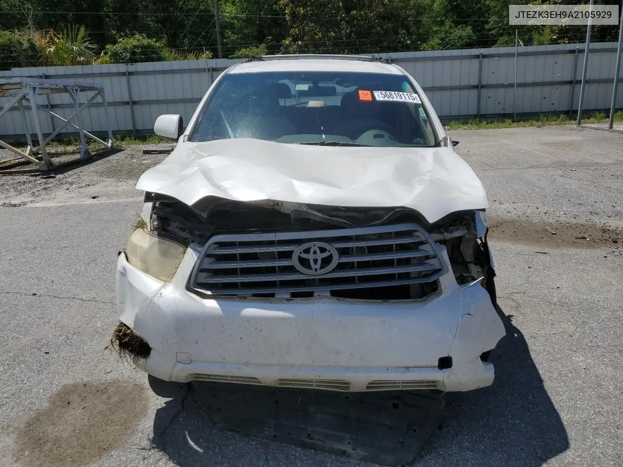 2010 Toyota Highlander VIN: JTEZK3EH9A2105929 Lot: 56819115