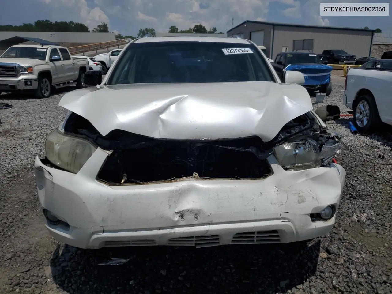 2010 Toyota Highlander Limited VIN: 5TDYK3EH0AS002360 Lot: 62073465