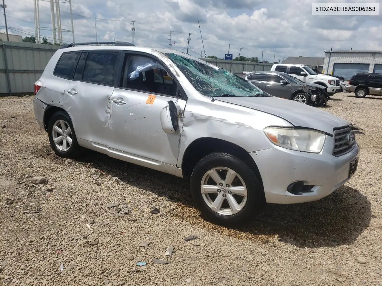 2010 Toyota Highlander VIN: 5TDZA3EH8AS006258 Lot: 62901355