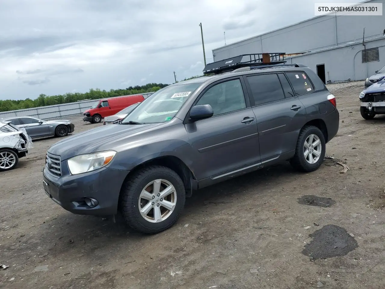 2010 Toyota Highlander Se VIN: 5TDJK3EH6AS031301 Lot: 63433585