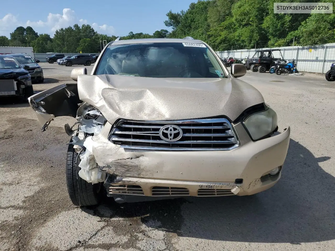2010 Toyota Highlander Limited VIN: 5TDYK3EH3AS012736 Lot: 65082495