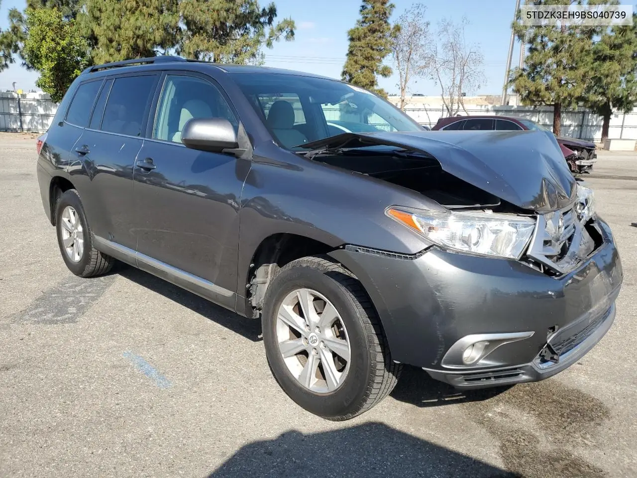 2011 Toyota Highlander Base VIN: 5TDZK3EH9BS040739 Lot: 57082695