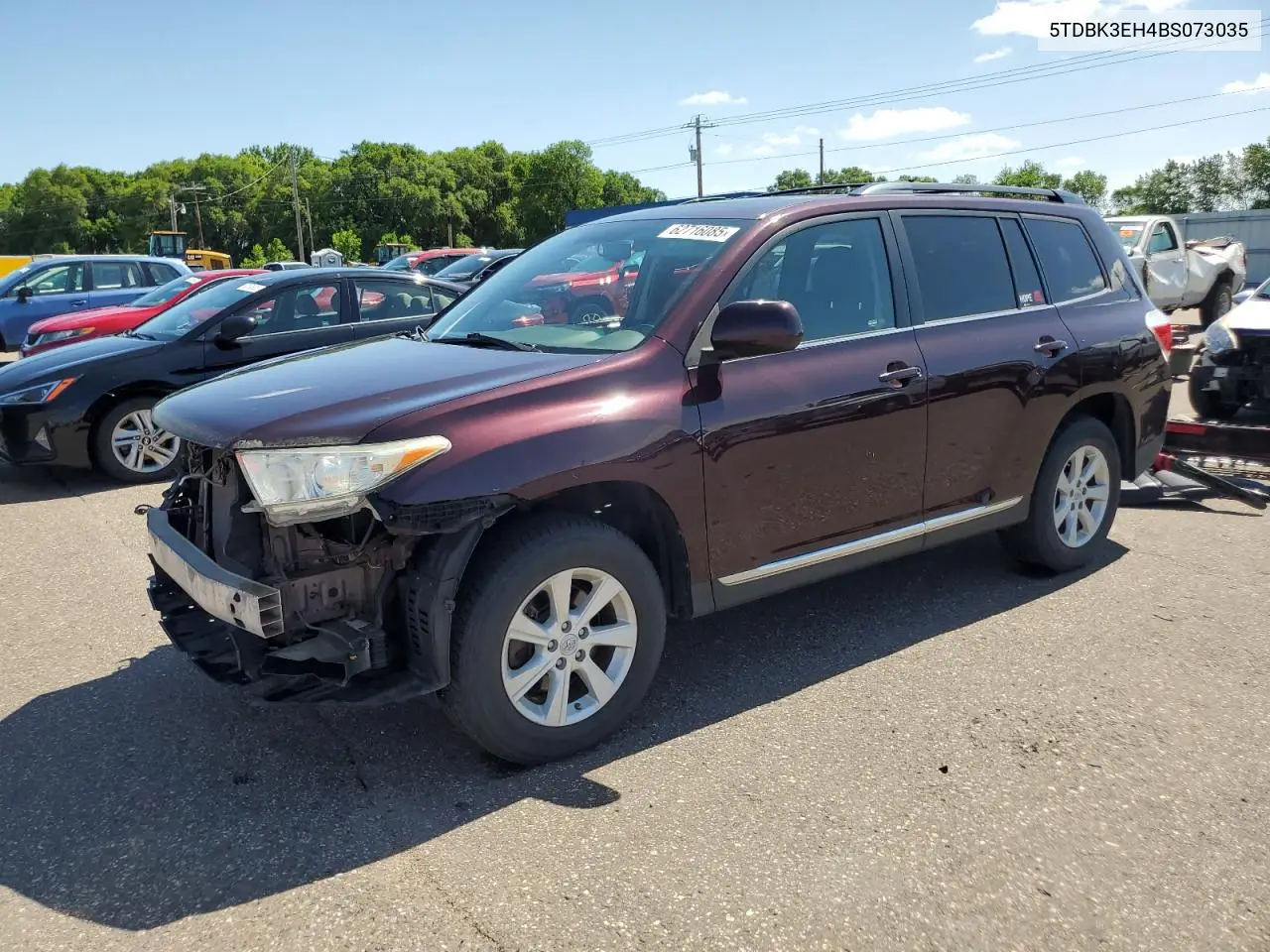 2011 Toyota Highlander Base VIN: 5TDBK3EH4BS073035 Lot: 62716085