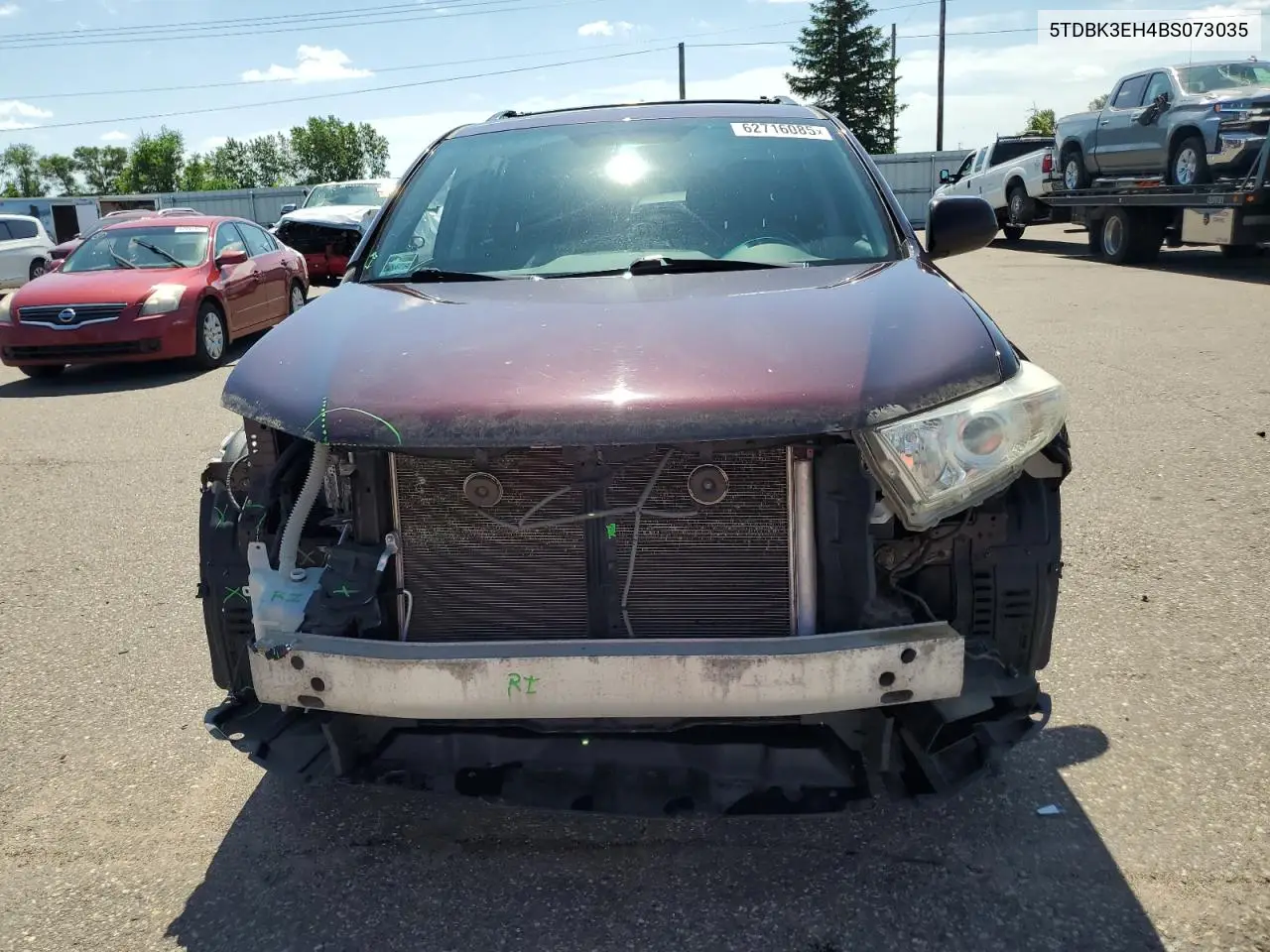 2011 Toyota Highlander Base VIN: 5TDBK3EH4BS073035 Lot: 62716085