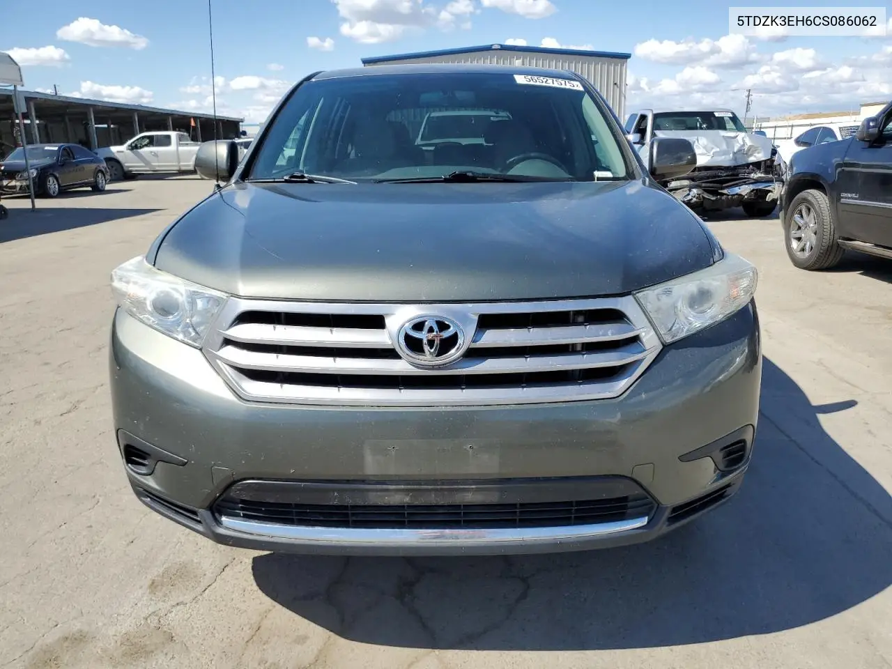 2012 Toyota Highlander Base VIN: 5TDZK3EH6CS086062 Lot: 56527575
