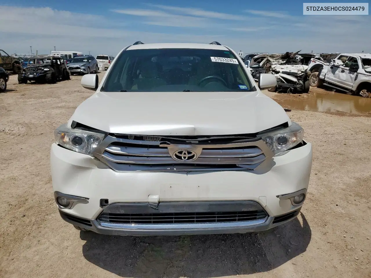 2012 Toyota Highlander Base VIN: 5TDZA3EH0CS024479 Lot: 57033245