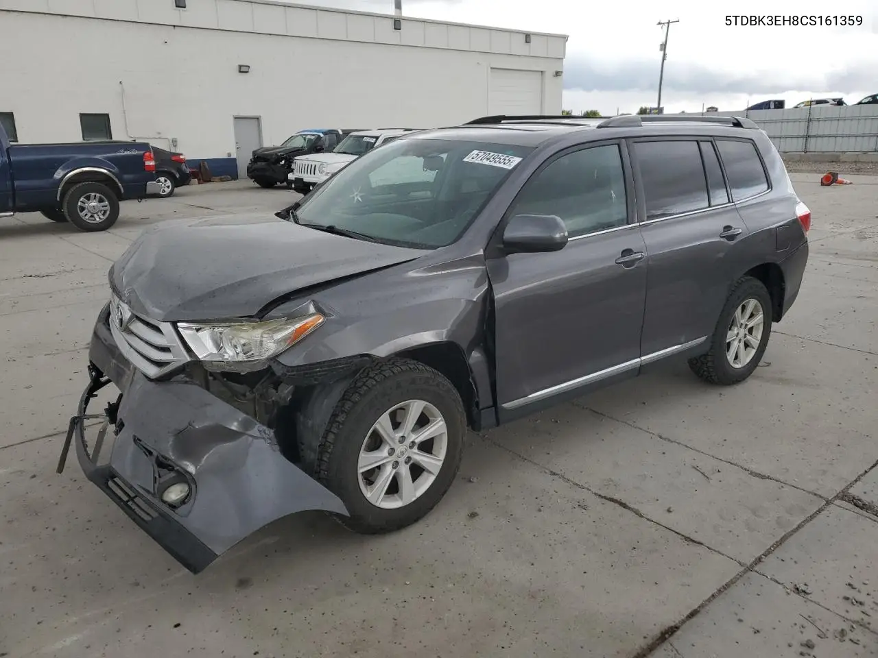 2012 Toyota Highlander Base VIN: 5TDBK3EH8CS161359 Lot: 57049555