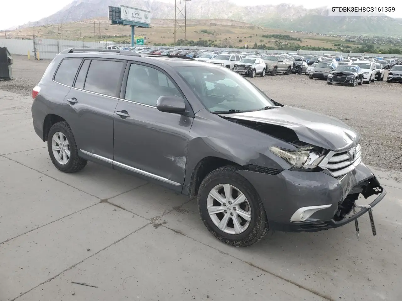 2012 Toyota Highlander Base VIN: 5TDBK3EH8CS161359 Lot: 57049555
