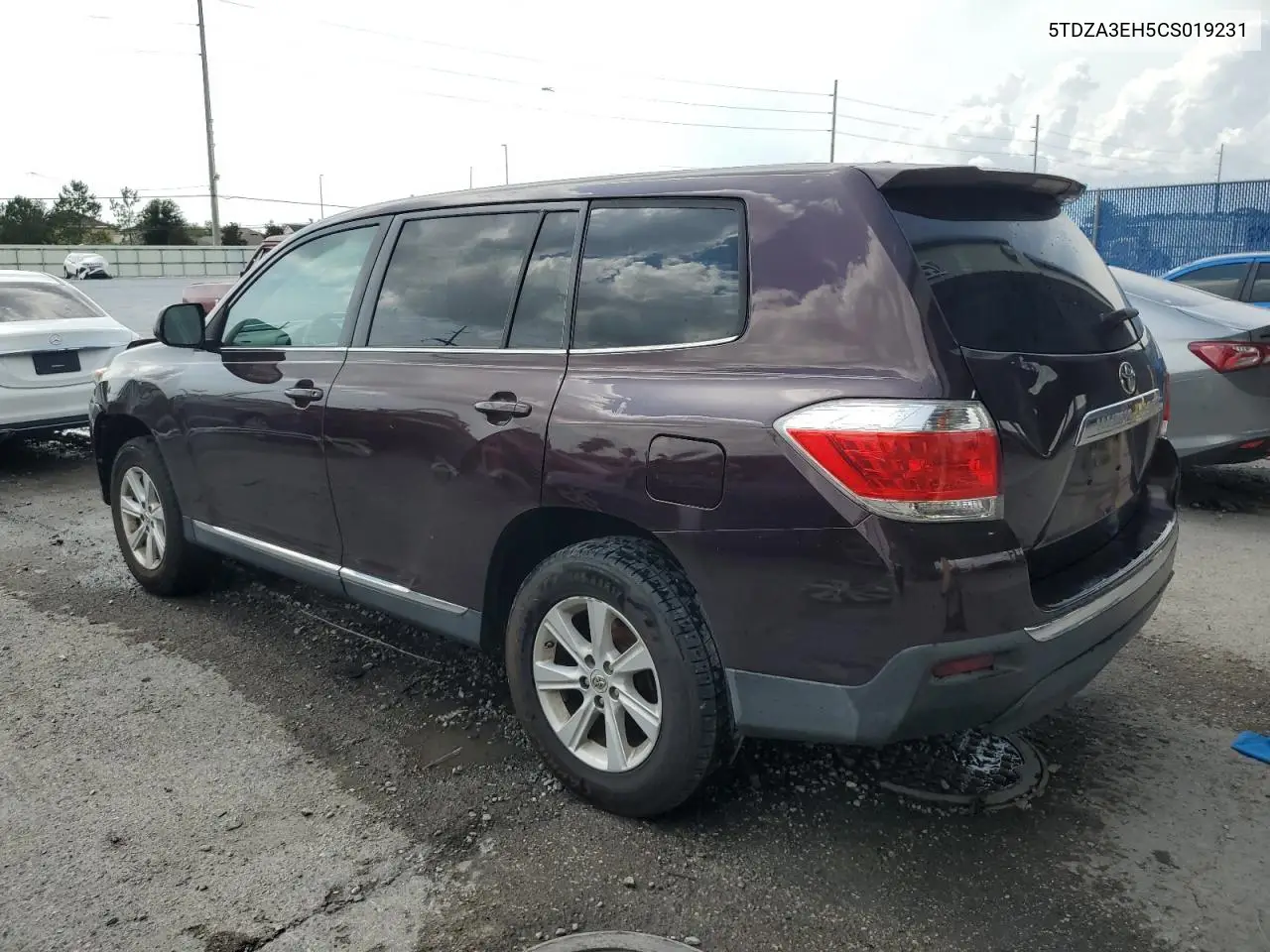 2012 Toyota Highlander Base VIN: 5TDZA3EH5CS019231 Lot: 58907015