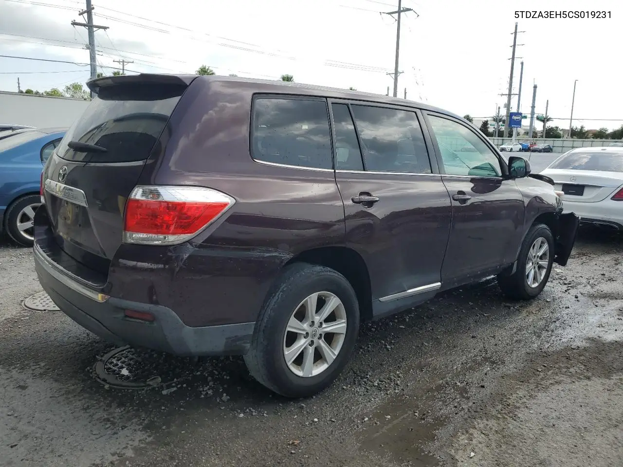2012 Toyota Highlander Base VIN: 5TDZA3EH5CS019231 Lot: 58907015