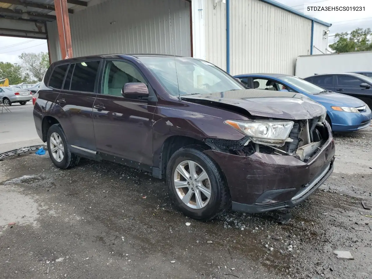 2012 Toyota Highlander Base VIN: 5TDZA3EH5CS019231 Lot: 58907015