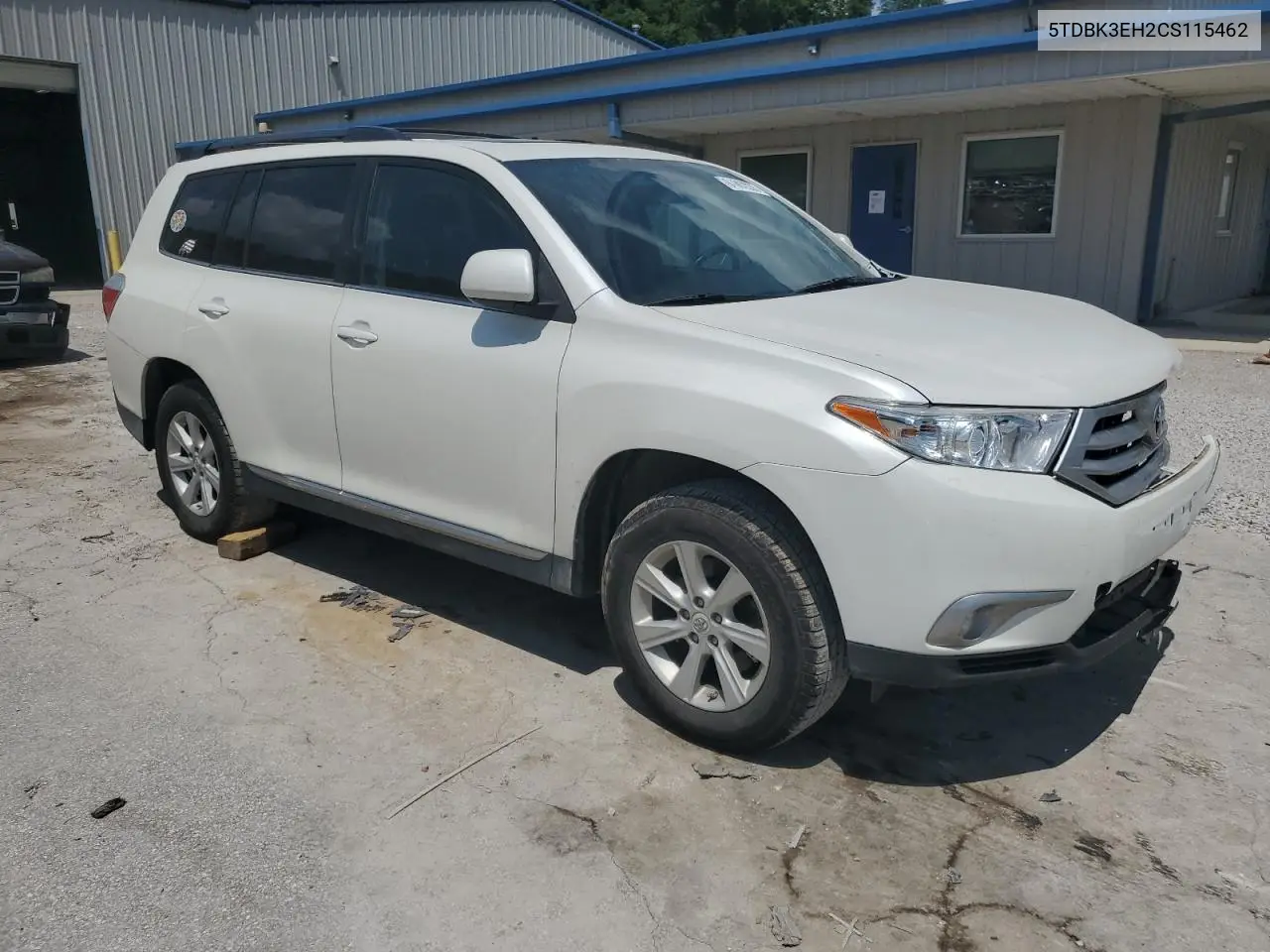 2012 Toyota Highlander Base VIN: 5TDBK3EH2CS115462 Lot: 61862035