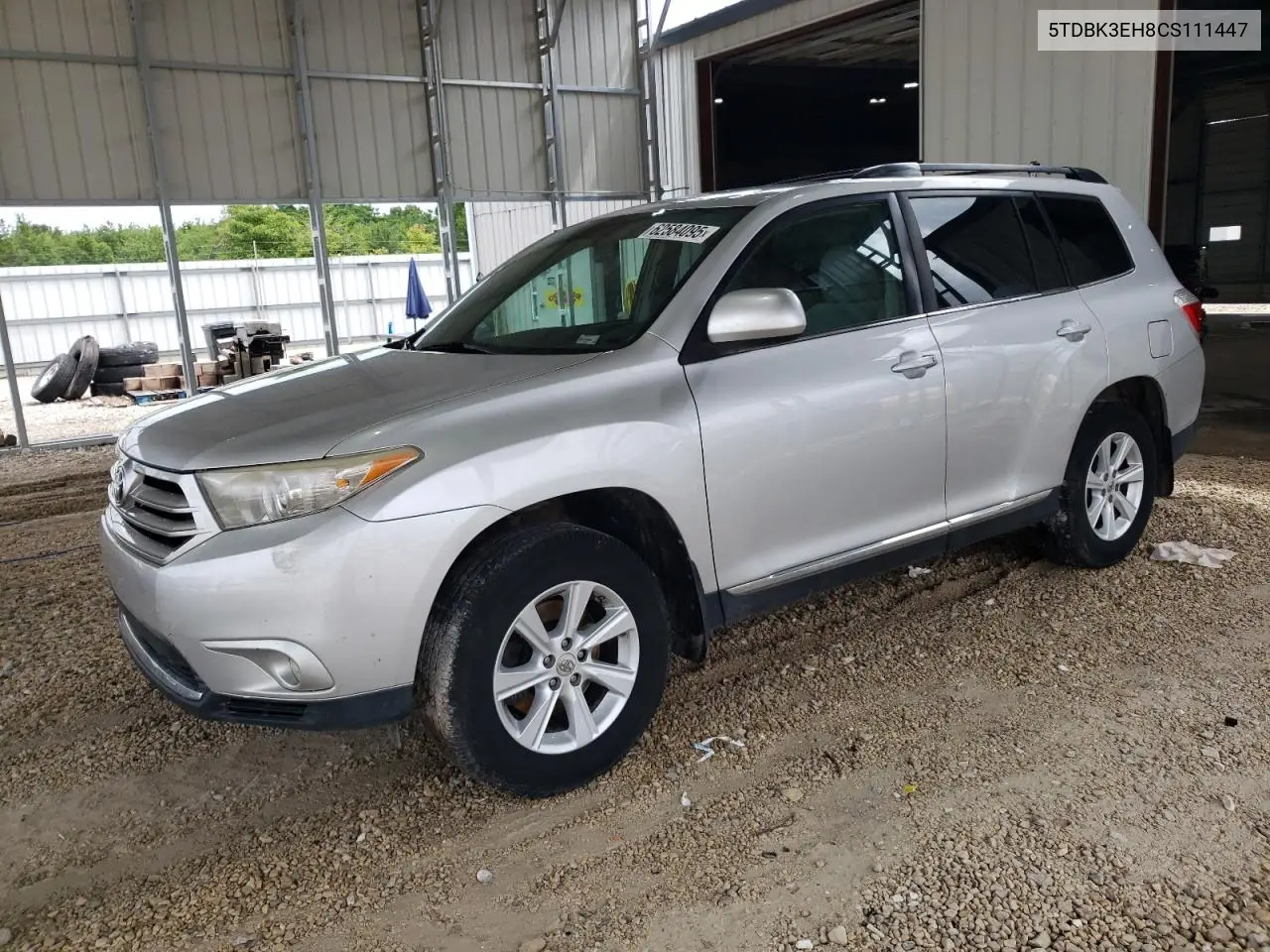 2012 Toyota Highlander Base VIN: 5TDBK3EH8CS111447 Lot: 62584095
